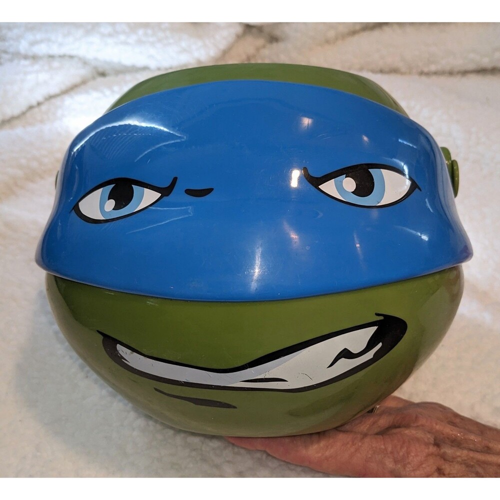 TMNT Leonardo Halloween Candy Bucket Ninja Turtles Figural Trick or Treat Pail